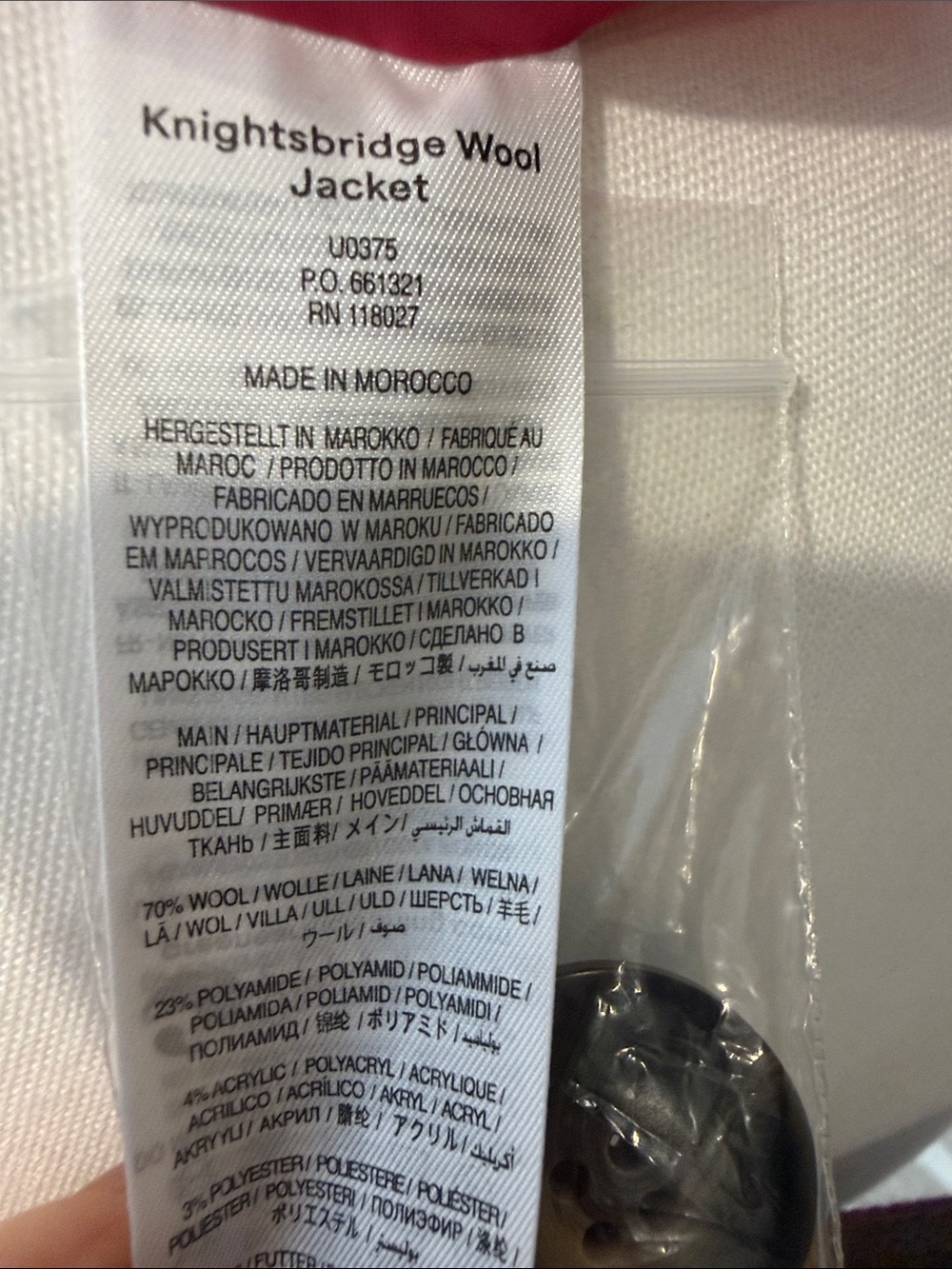 Boden Multi-Color Plaid Button Front Jacket Wool Made In Italy Size 16 - Picture 10 of 13